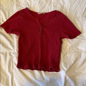 Red short sleeve top
